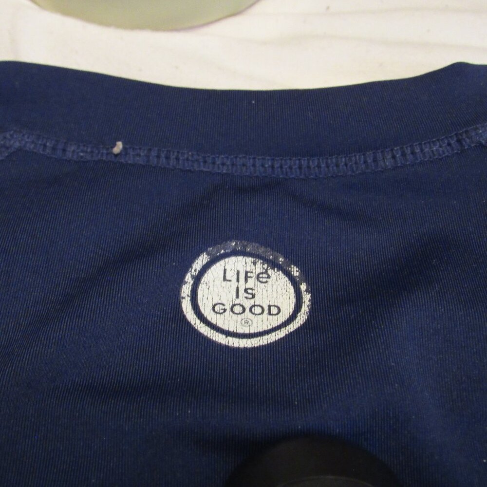 Life is Good Blue Performance LS Tee Lob Star Size Large Poly/Spandex Blend EUC - Picture 7 of 9